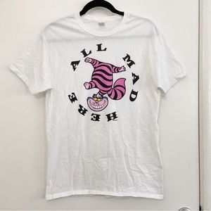 All Mad Here Alice In Wonderland T Shirt Medium